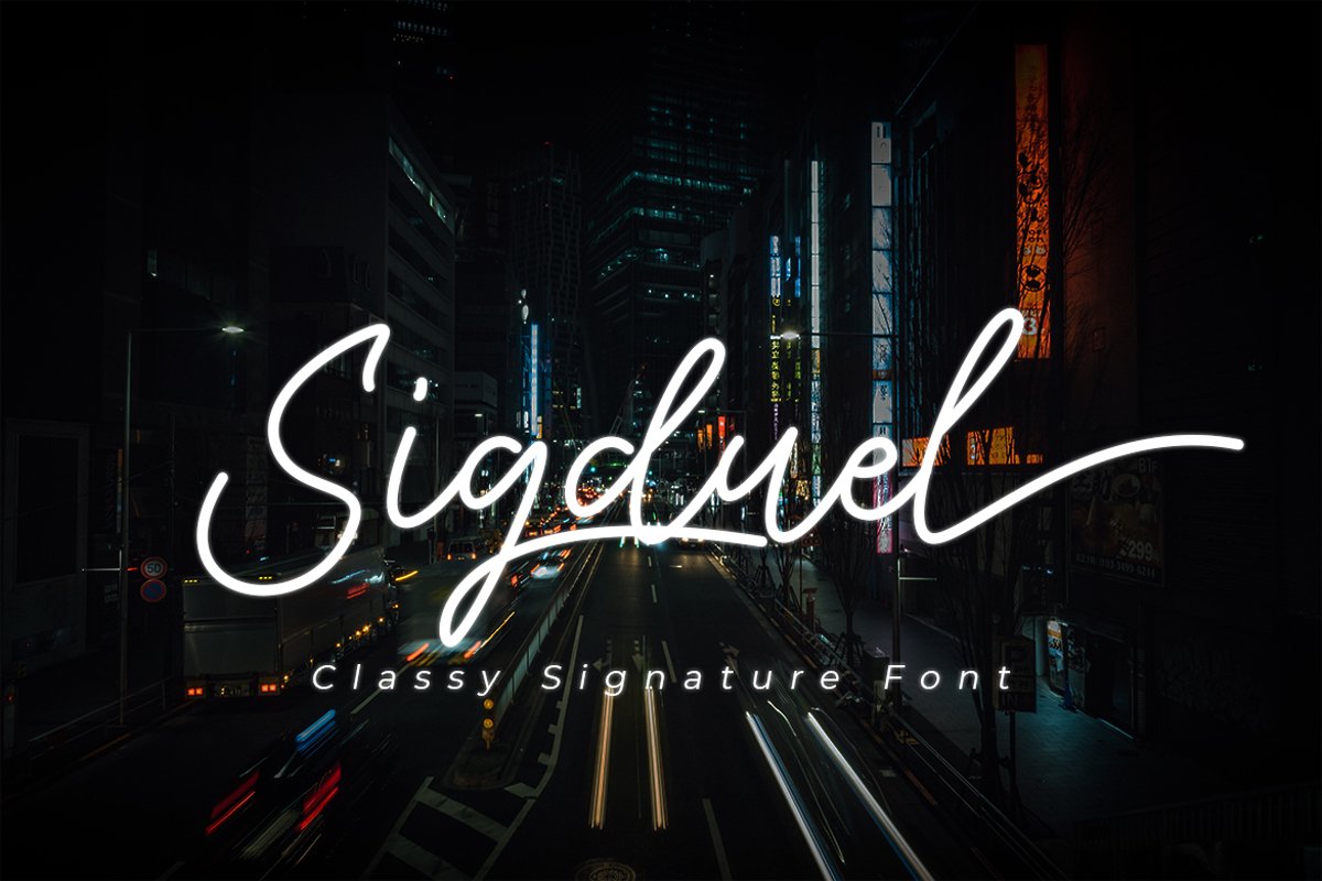 Sigduel | Signature Font example image 1
