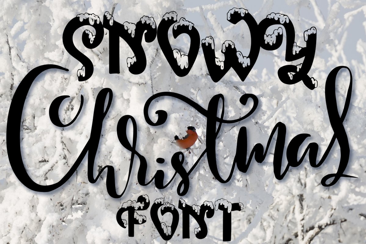 Snow-covered display font example image 1