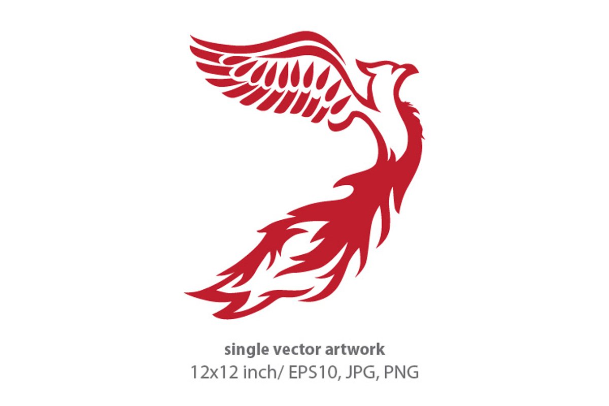 Phoenix Bird - single vector artwork example image 1