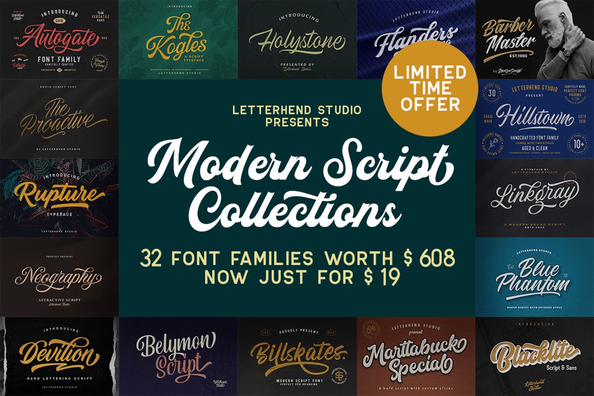 Modern Script Collections example image 1
