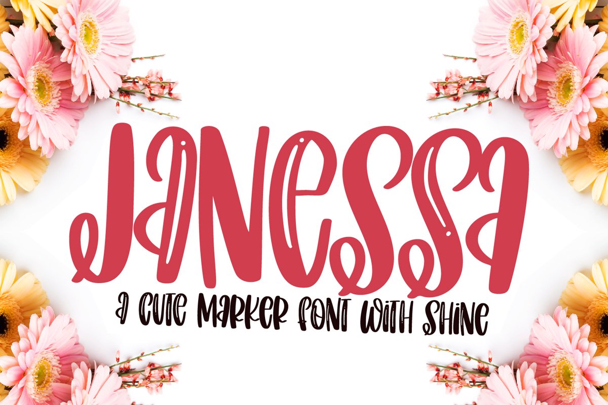 Janessa - A Shine Marker Font example image 1