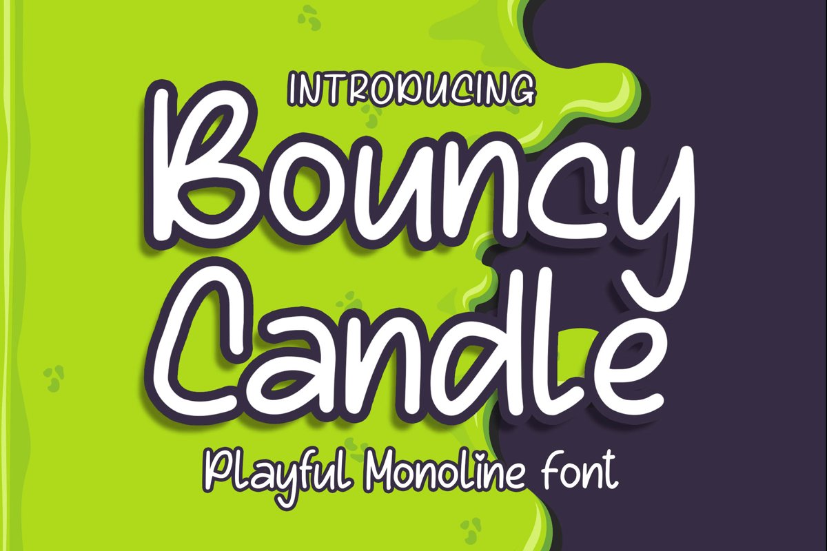 Bouncy Candle - Playful Monoline Font example image 1