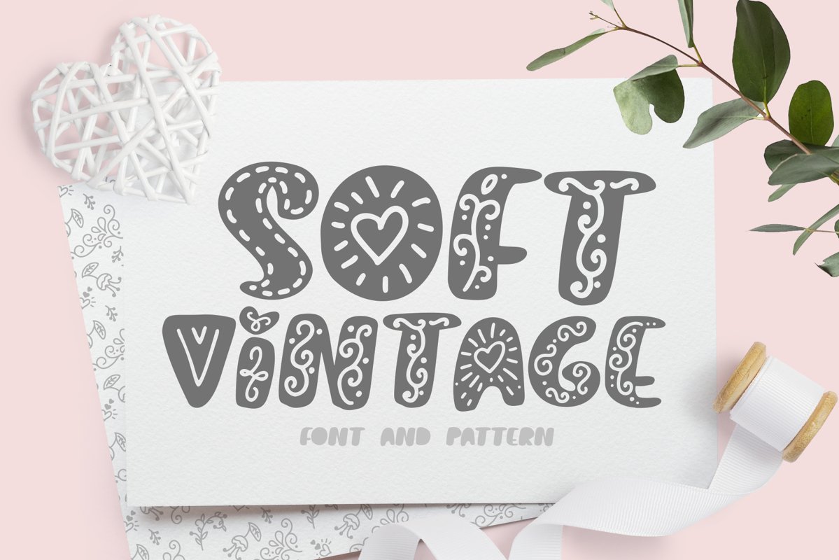 Soft vintage Scandinavian Decor Font example image 1