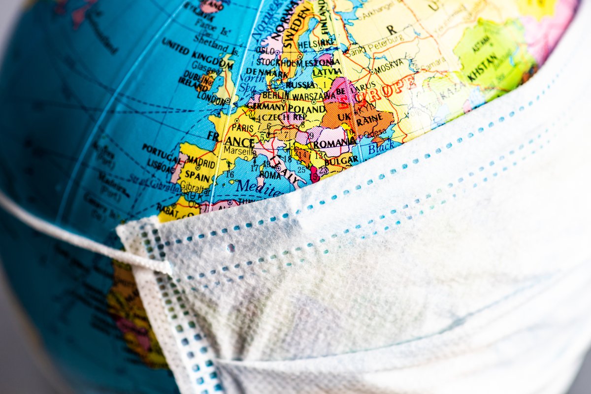 Earth Globe in face mask example image 1