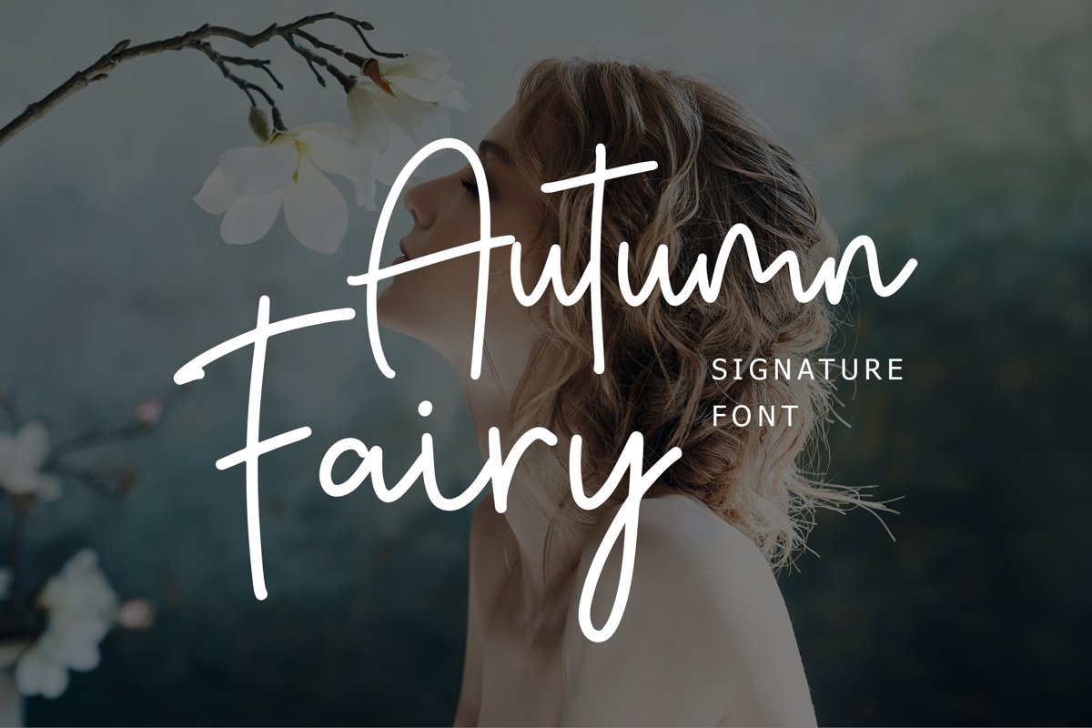 Autumn Fairy Signature Monoline Font example image 1