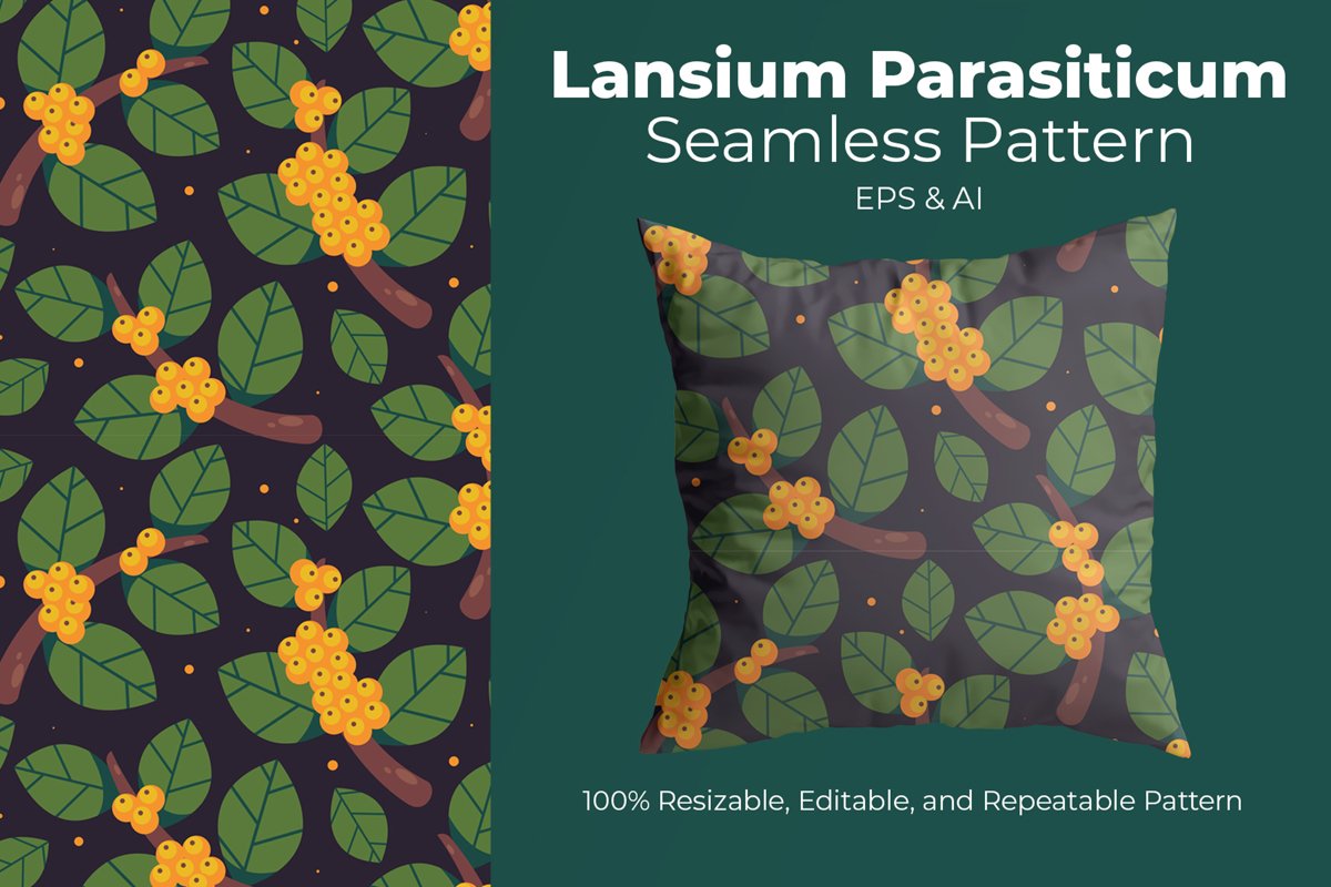 Lansium Parasiticum - Seamless Pattern example image 1
