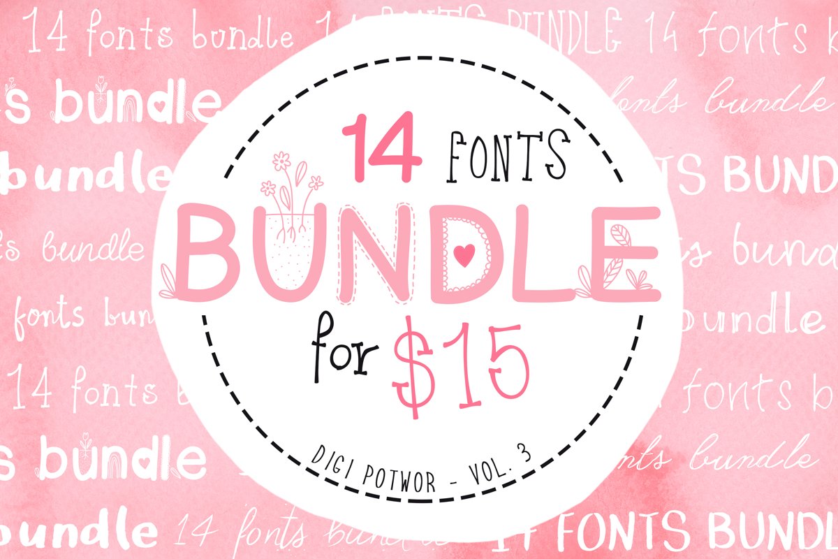 14 Fonts bundle vol.3 example image 1