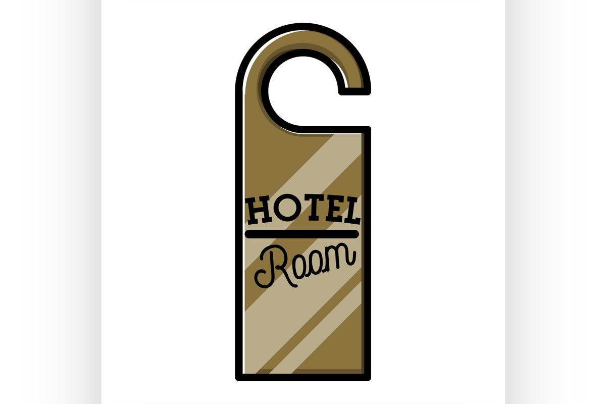 Color vintage hotel emblem example image 1