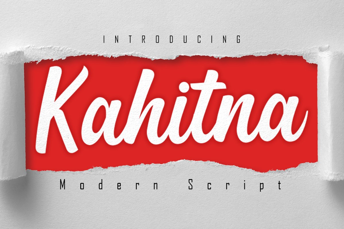 Kahitna Modern Script Font example image 1