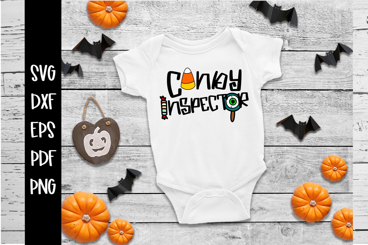 Candy Inspector Funny Halloween SVG example image 1