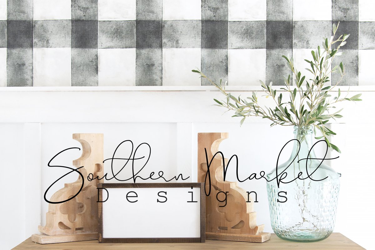 8x14 Wood Sign Mock Up Farmhouse Styled Photo example image 1