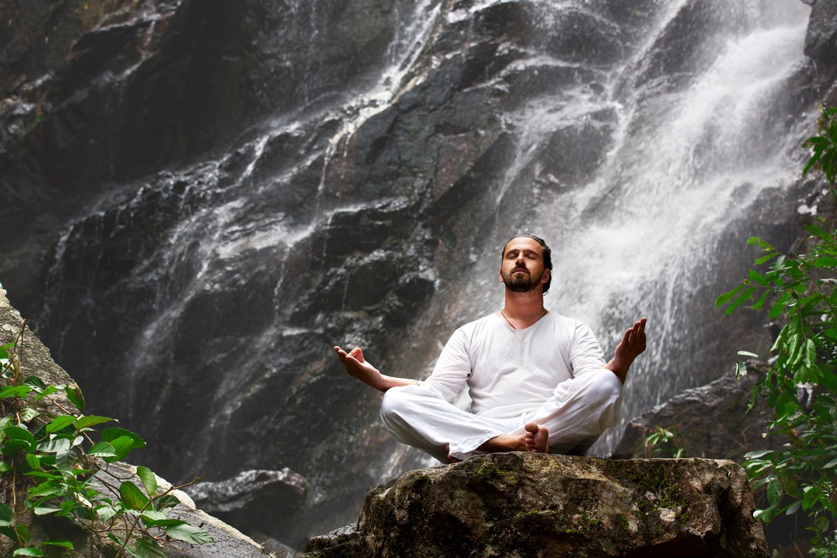 Man doing meditation yoga example image 1
