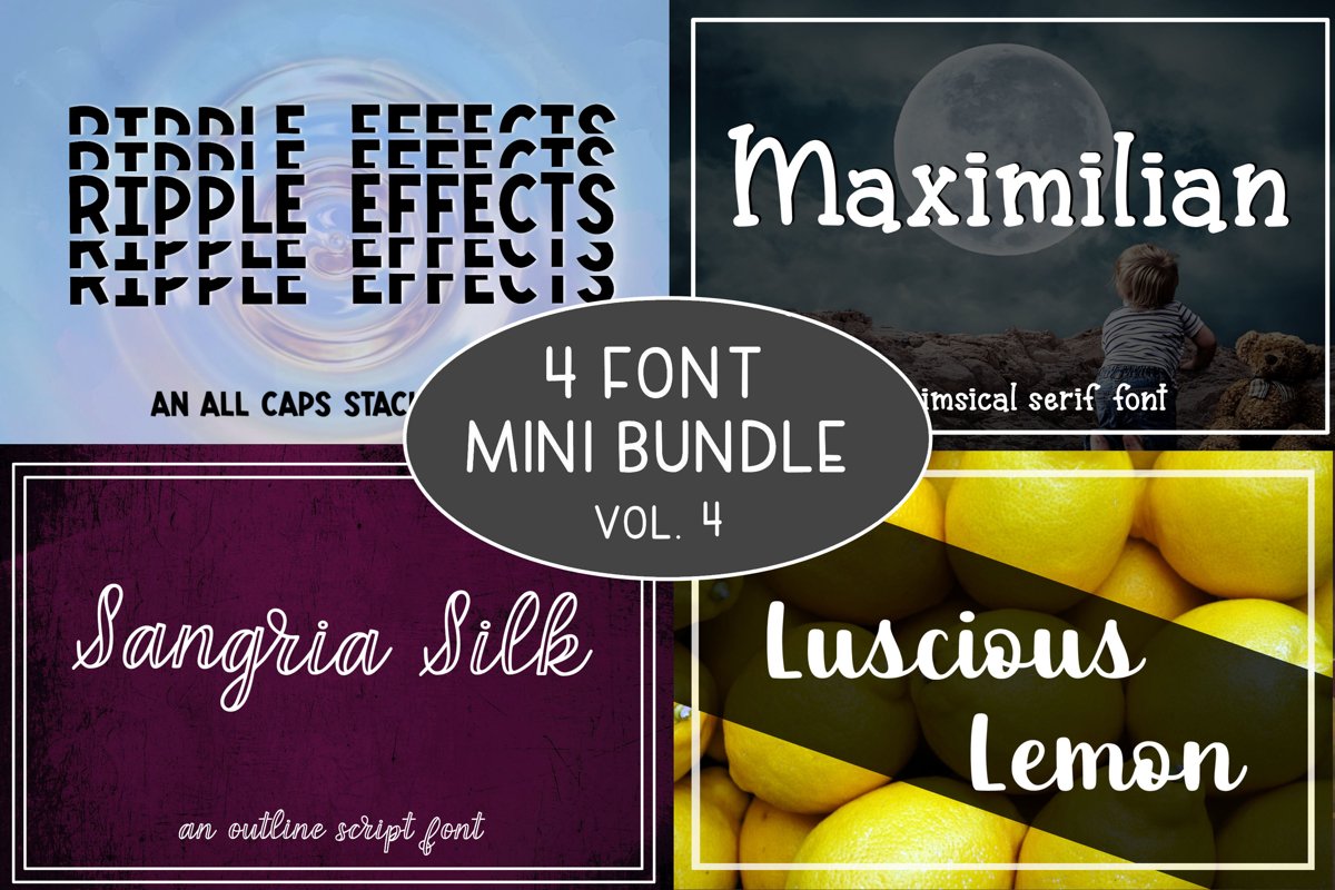 4 Font Mini Bundle - Volume 4 example image 1