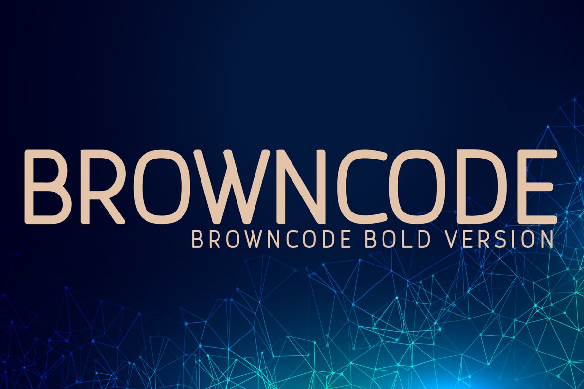 Browncode Bold Versionl Elegant font sans serif example image 1