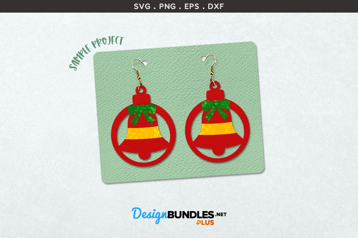 Download Christmas Earrings Template Christmas Bell Ornament