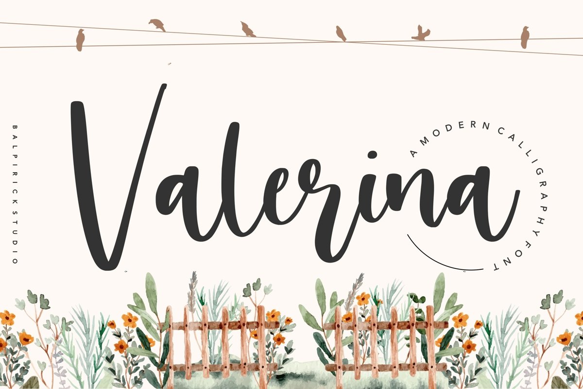 Valerina Modern Calligraphy Font example image 1