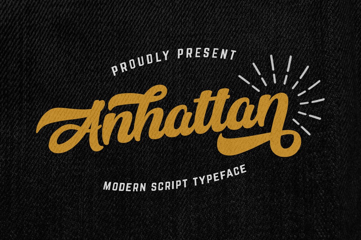 Anhattan - Retro Bold Script Font example image 1