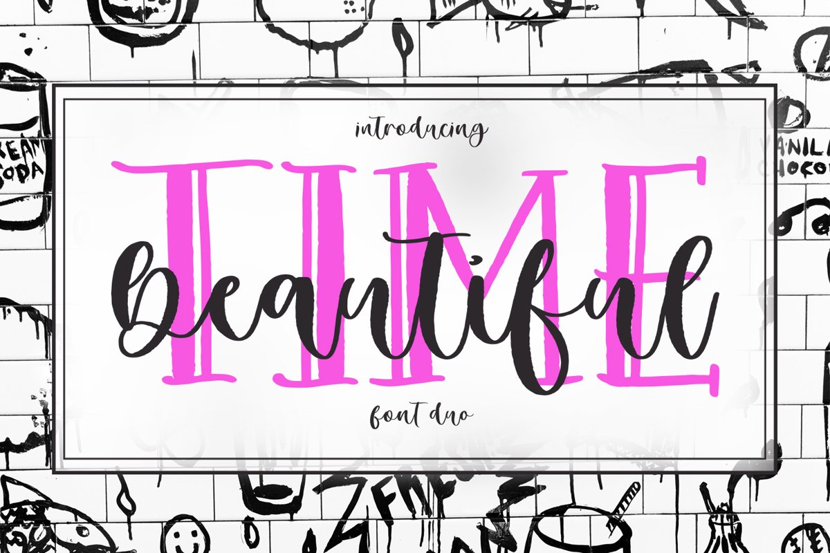 Beautiful Time Font Duo example image 1