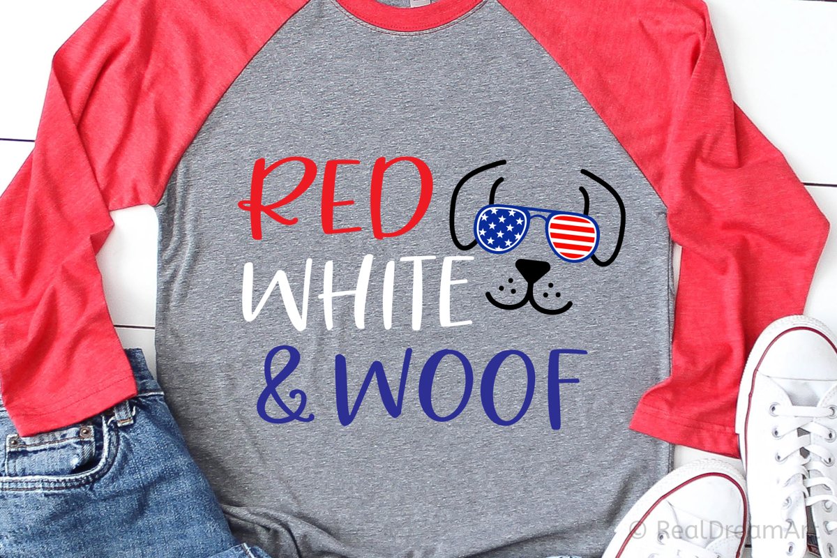 Red White and Woof SVG, DXF, PNG, EPS example image 1