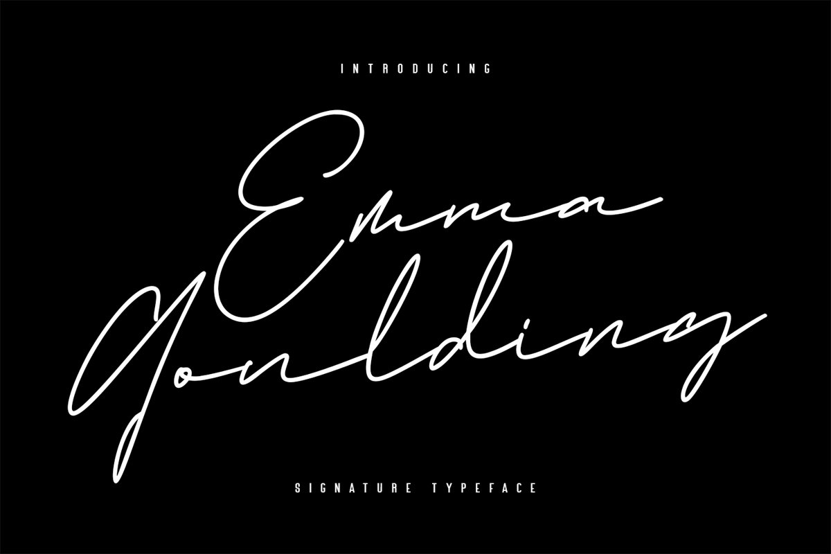 Emma Goulding Signature Collection Script Font example image 1