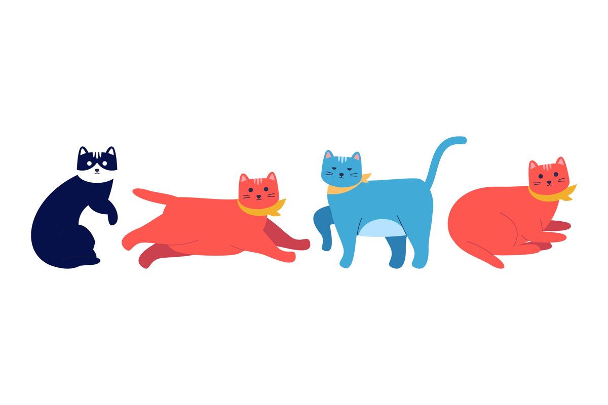 Funny Cat Illustrations example image 1