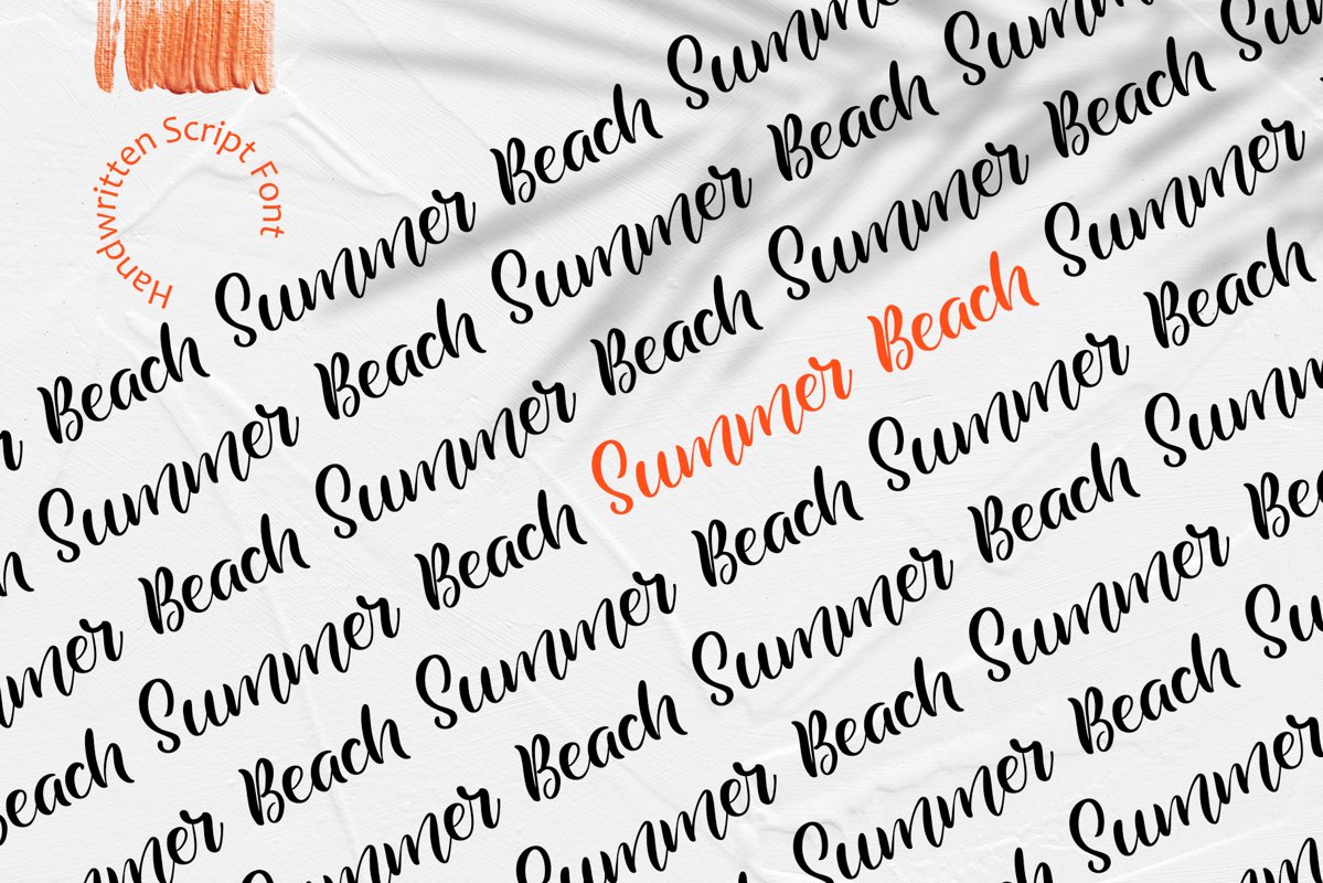 Summer Beach Handwriting Font example image 1