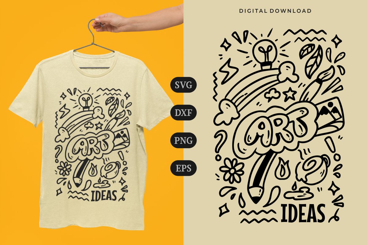 Art Doodle Tshirt SVG