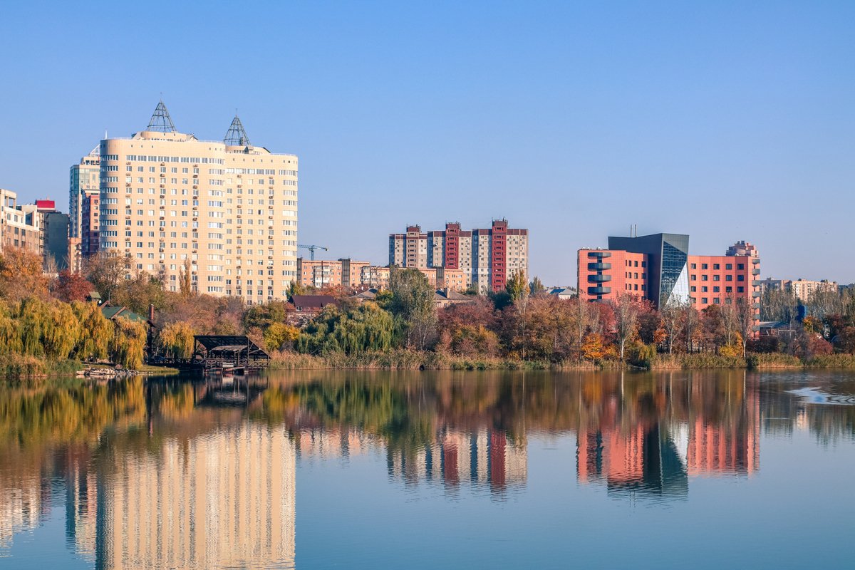 city landscape view of the buildings near the river example image 1