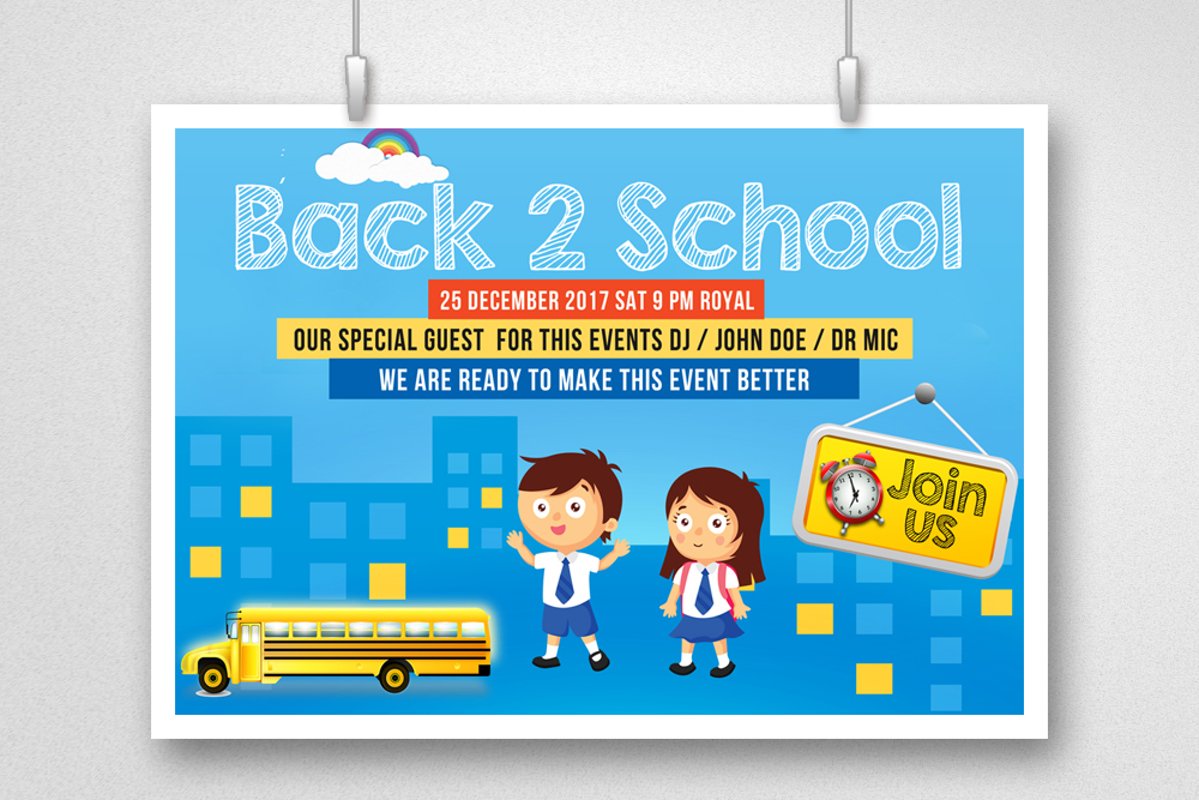 Back To School Flyer Template example image 1