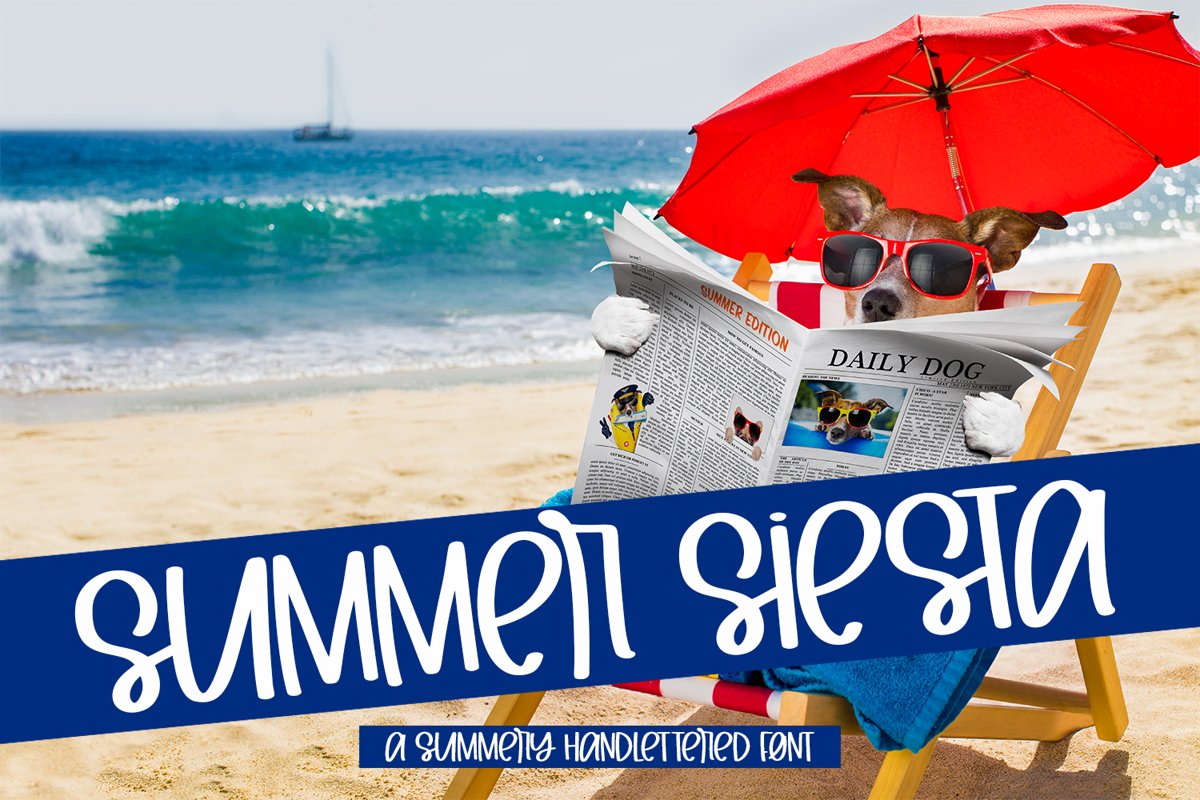 Summer Siesta - A Summery Hand-Lettered Font example image 1