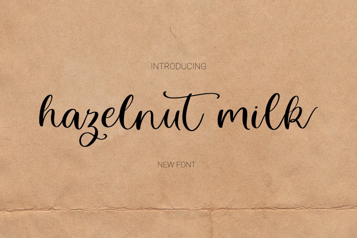 Hazelnut Milk Script Font example image 1