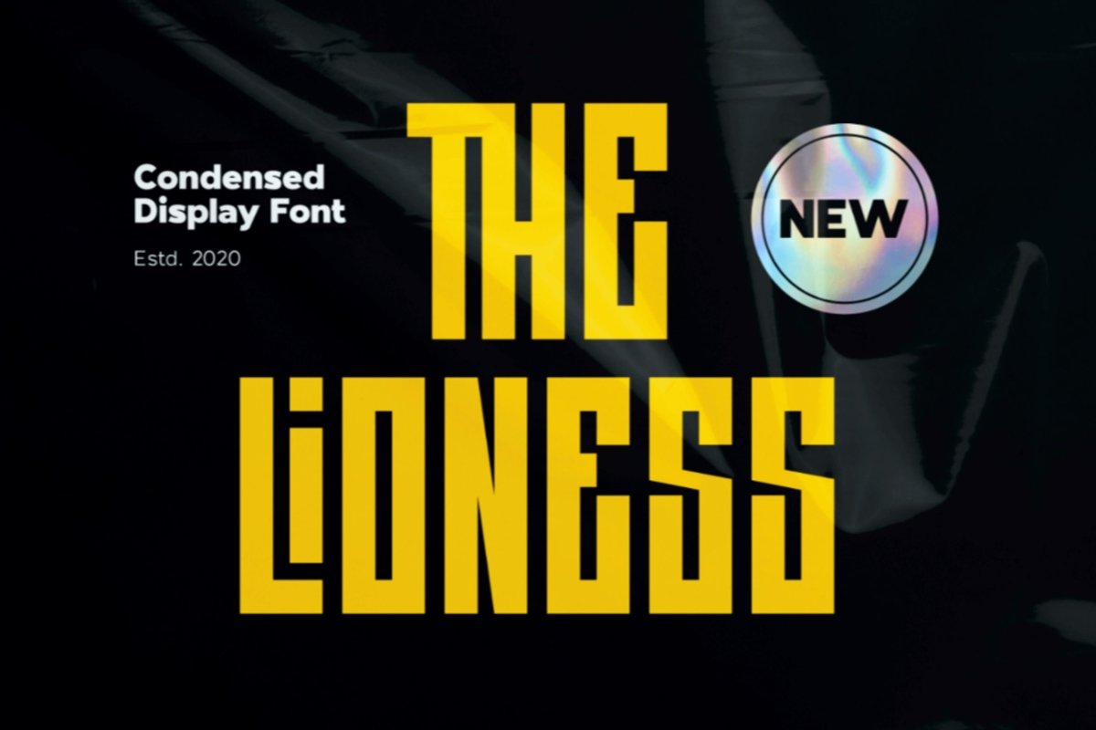 The Lioness - Condensed Display Font example image 1