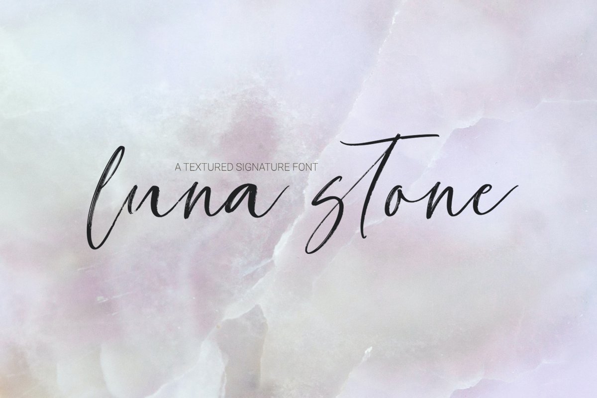 Luna Stone Signature font example image 1