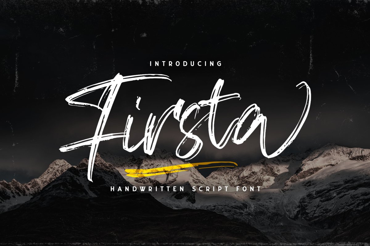 Firsta - Handwritten Font example image 1