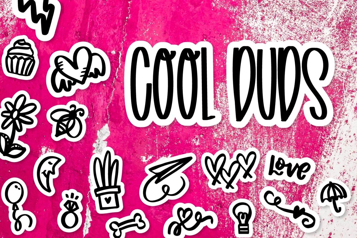Cool Duds - A Fun Dingbat Font! example image 1