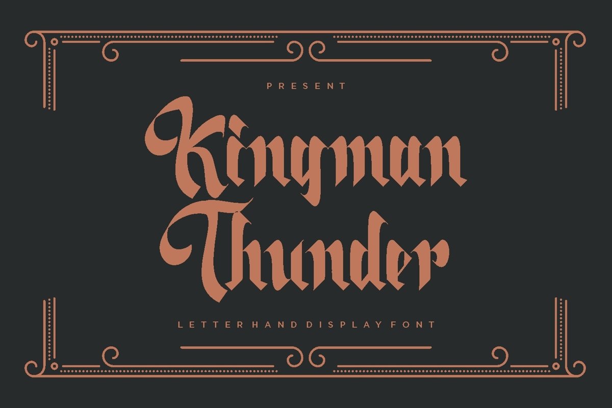 KingmanThunder - Display Font example image 1
