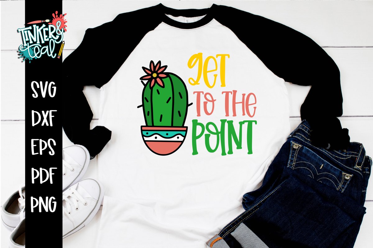 Get To The Point Funny Cactus SVG example image 1