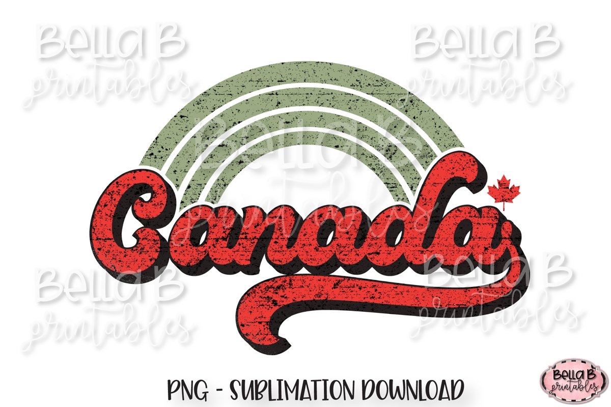 Retro Canada Sublimation Design, Vintage example image 1