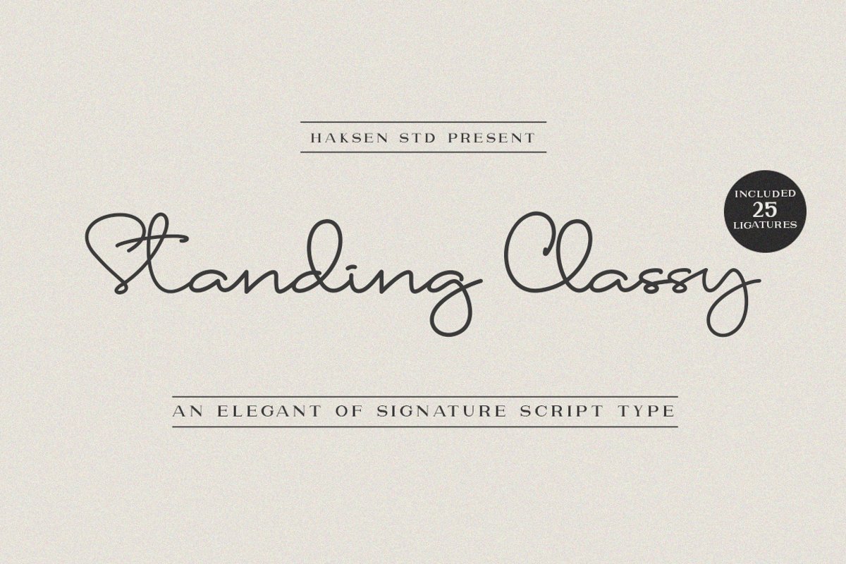 Standing Classy Script example image 1