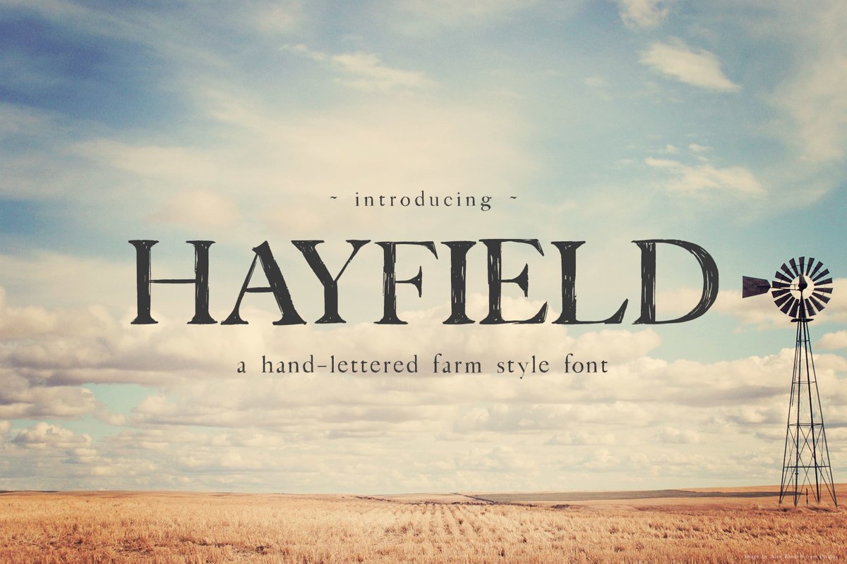 Hayfield Hand Lettered Font example image 1