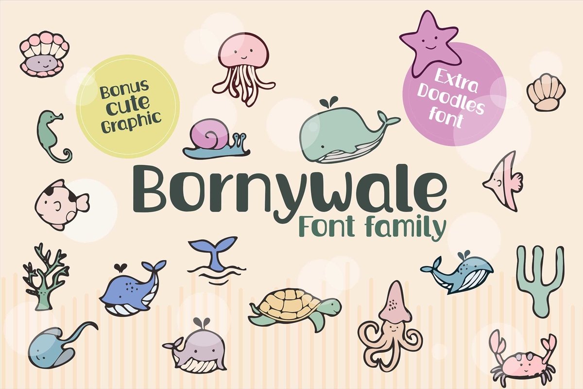 Bornywale font family example image 1