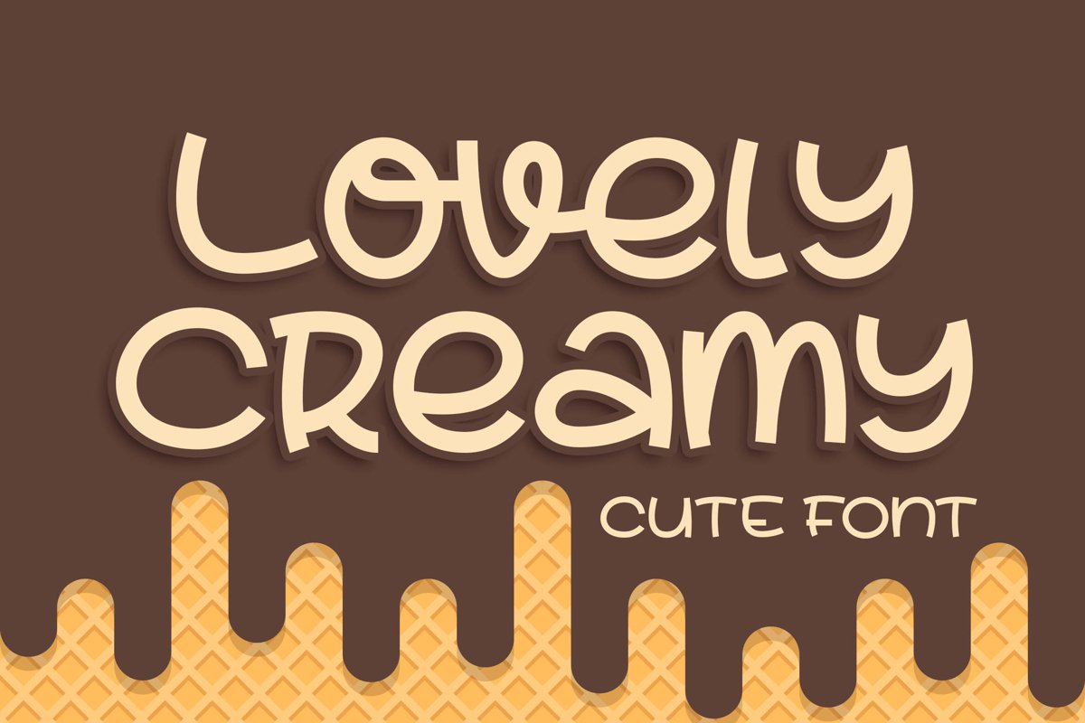 Lovely Creamy a Cute Font example image 1