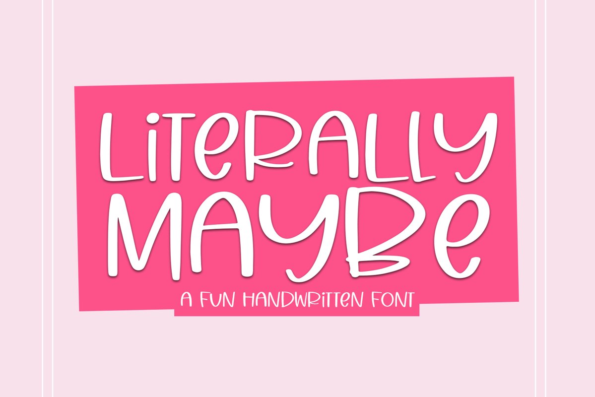 Literally Maybe - A Fun Handwritten Font example image 1