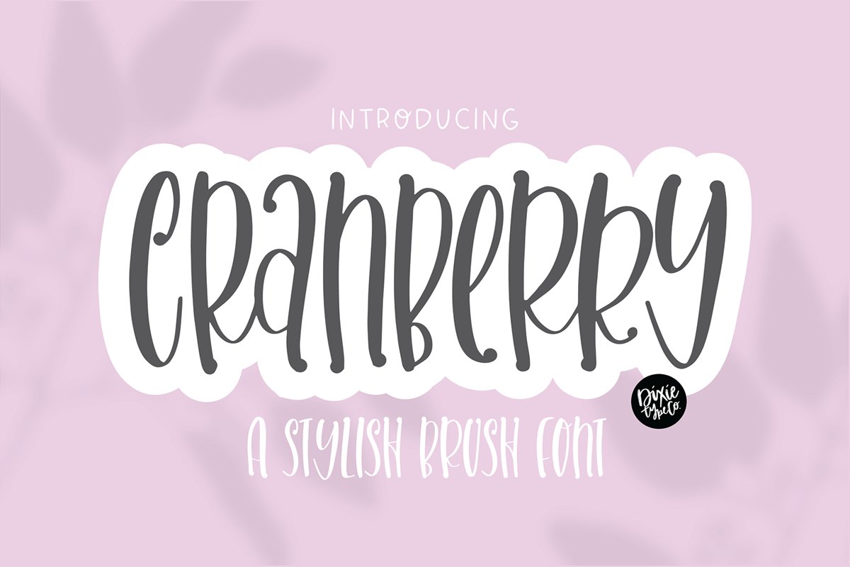 CRANBERRY a Stylish Brush Font example image 1
