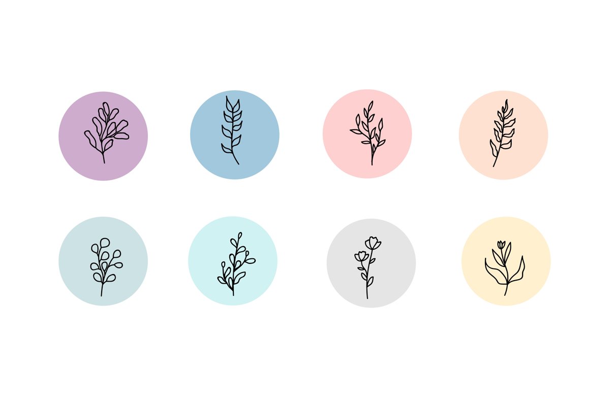 Instagram Hand Drawn Floral Stories Highlights example image 1
