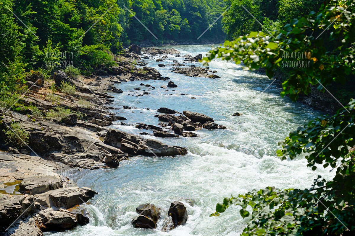 Landscape with view of mountain river example image 1