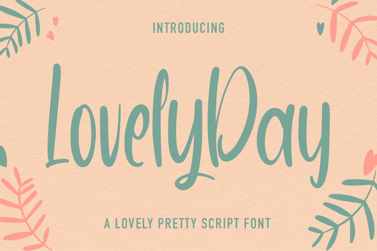 LovelyDay - Pretty Script Font example image 1