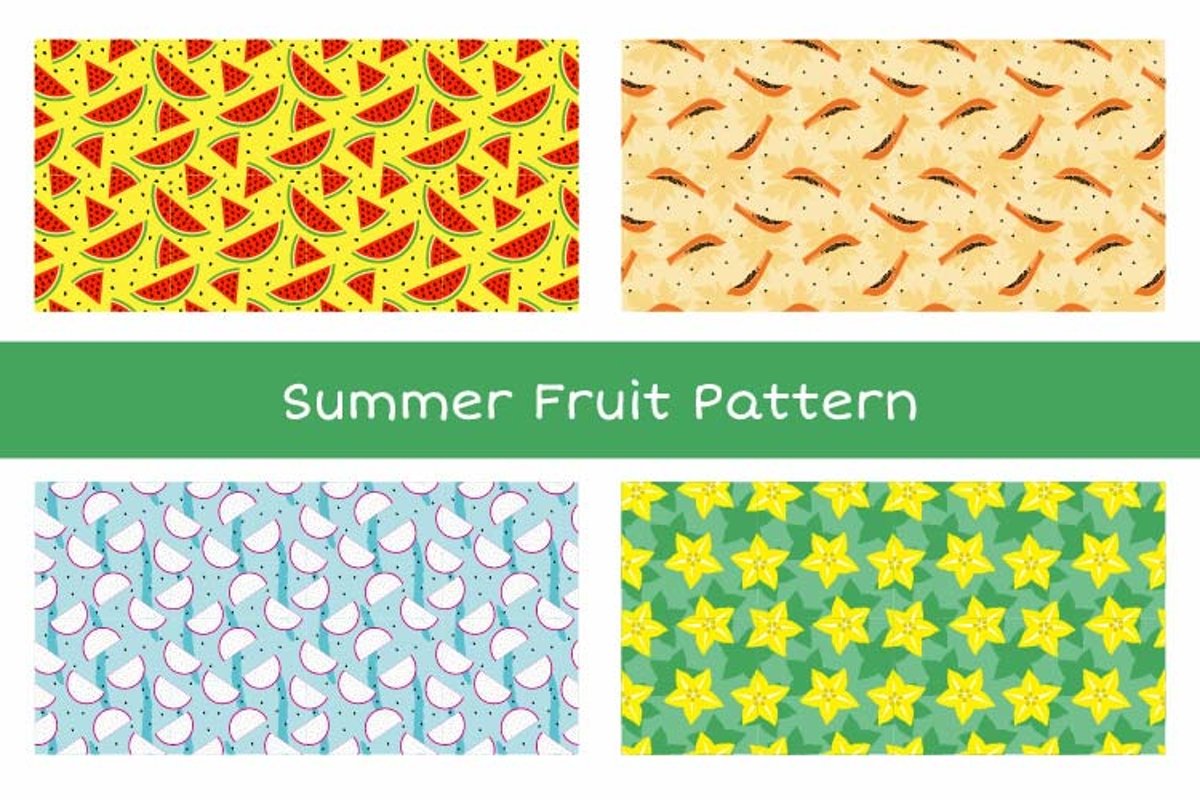 Summer Fruit Seamless Pattern Vol. 1 example image 1