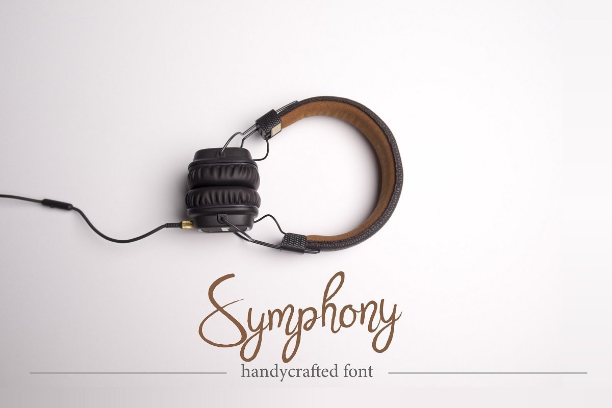 Symphony. Handycrafted font example image 1