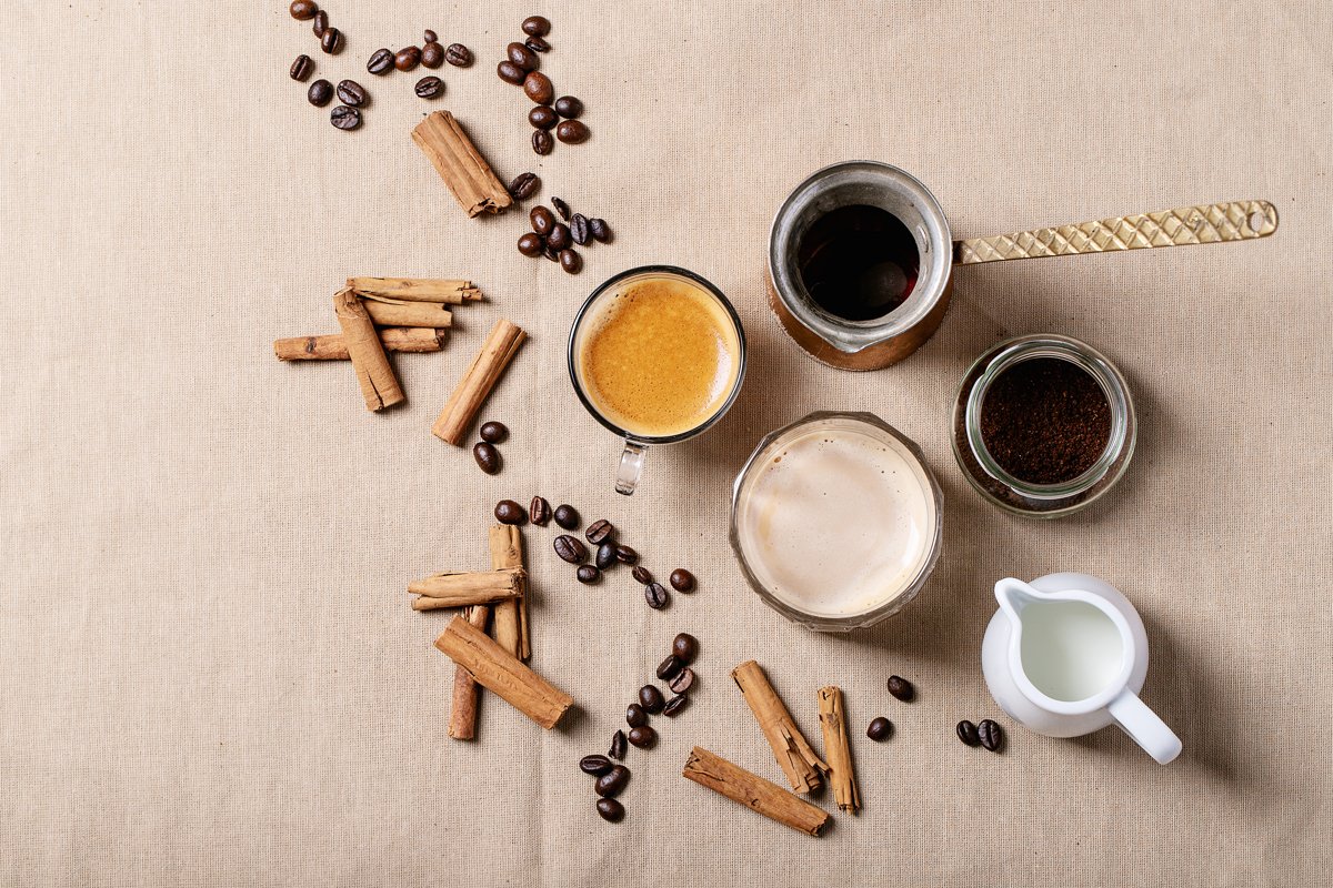 Fresh coffee with cinnamon example image 1